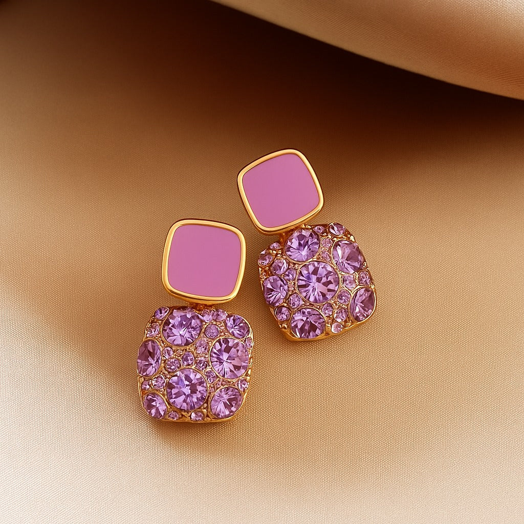✨ Trendy Crystal Earrings – Elegant & Stylish! 💎