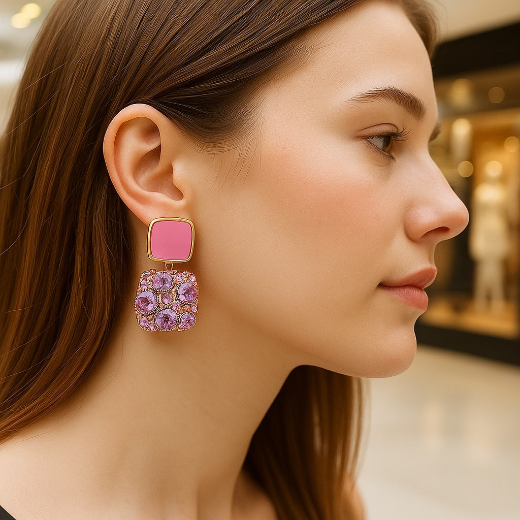 ✨ Trendy Crystal Earrings – Elegant & Stylish! 💎