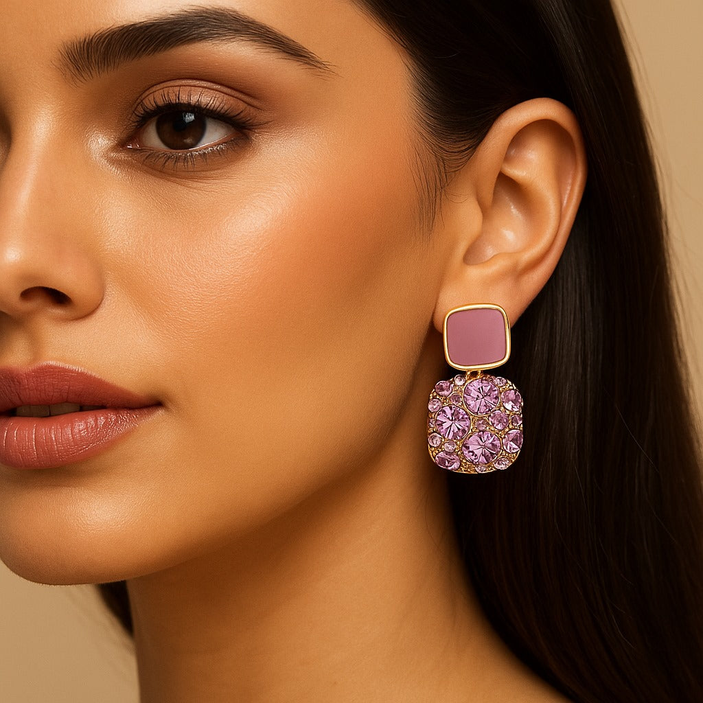 ✨ Trendy Crystal Earrings – Elegant & Stylish! 💎