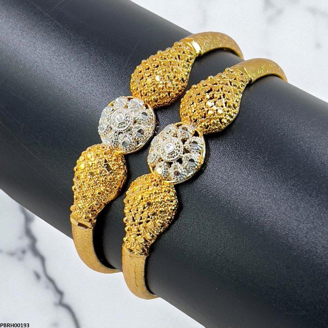 Round flower bangles 2 piece set