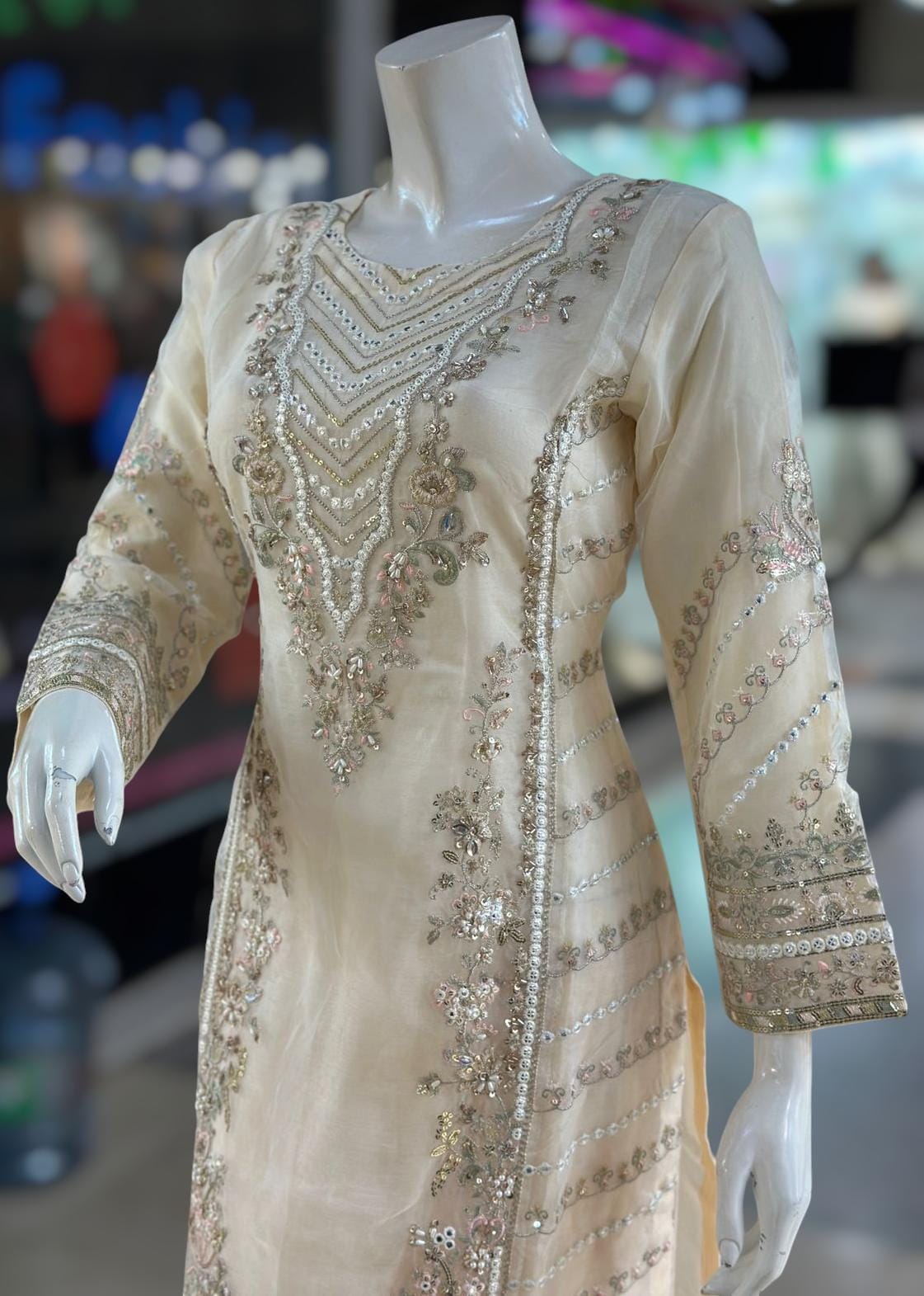 Ready To Wear Fabric: Organza