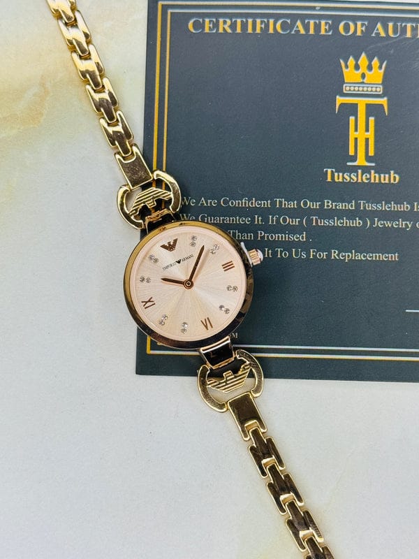 Emporio Rose Gold Pink Watch for her