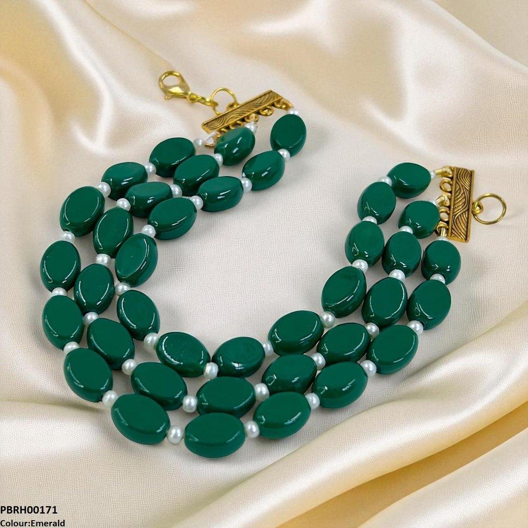 Triple Strand Beaded Bracelet