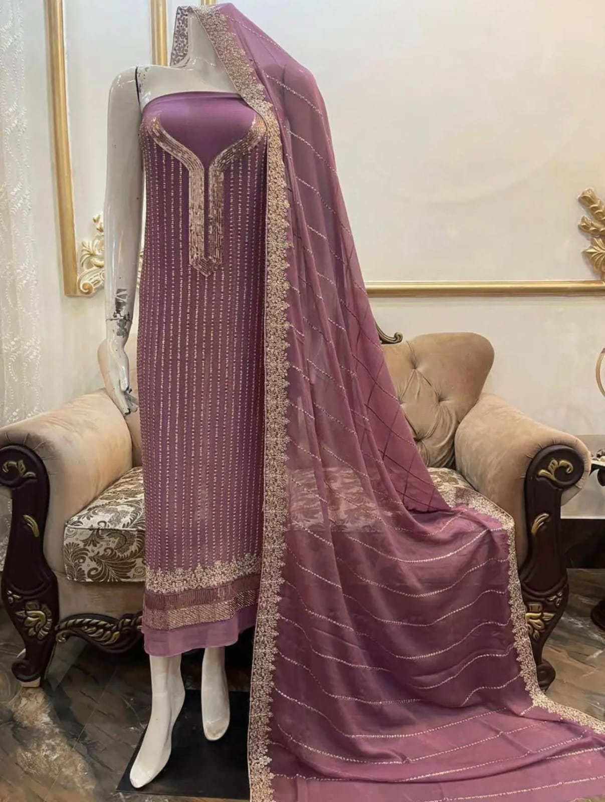 New wedding premium tila sequence work embroidery collection