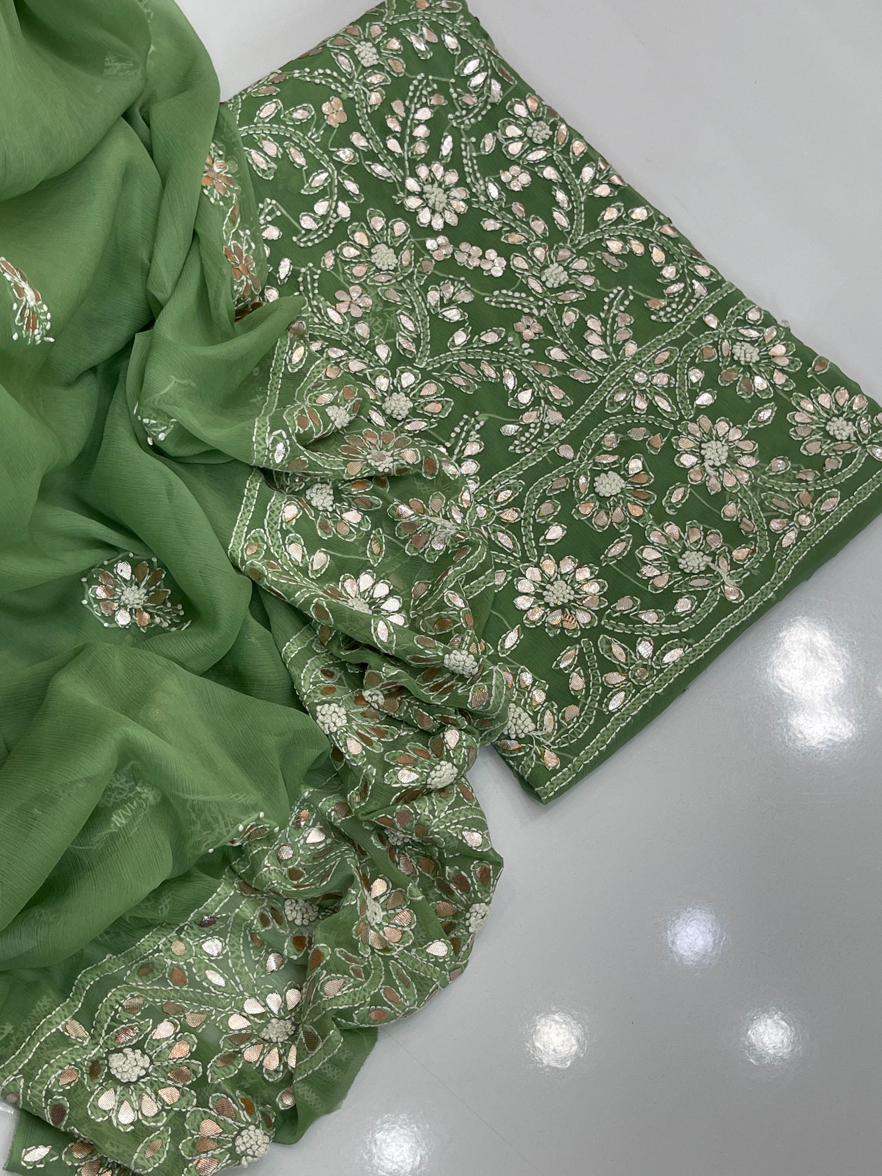 Hand made  Beautiful Press Gotta shadow Chicken jall Suits