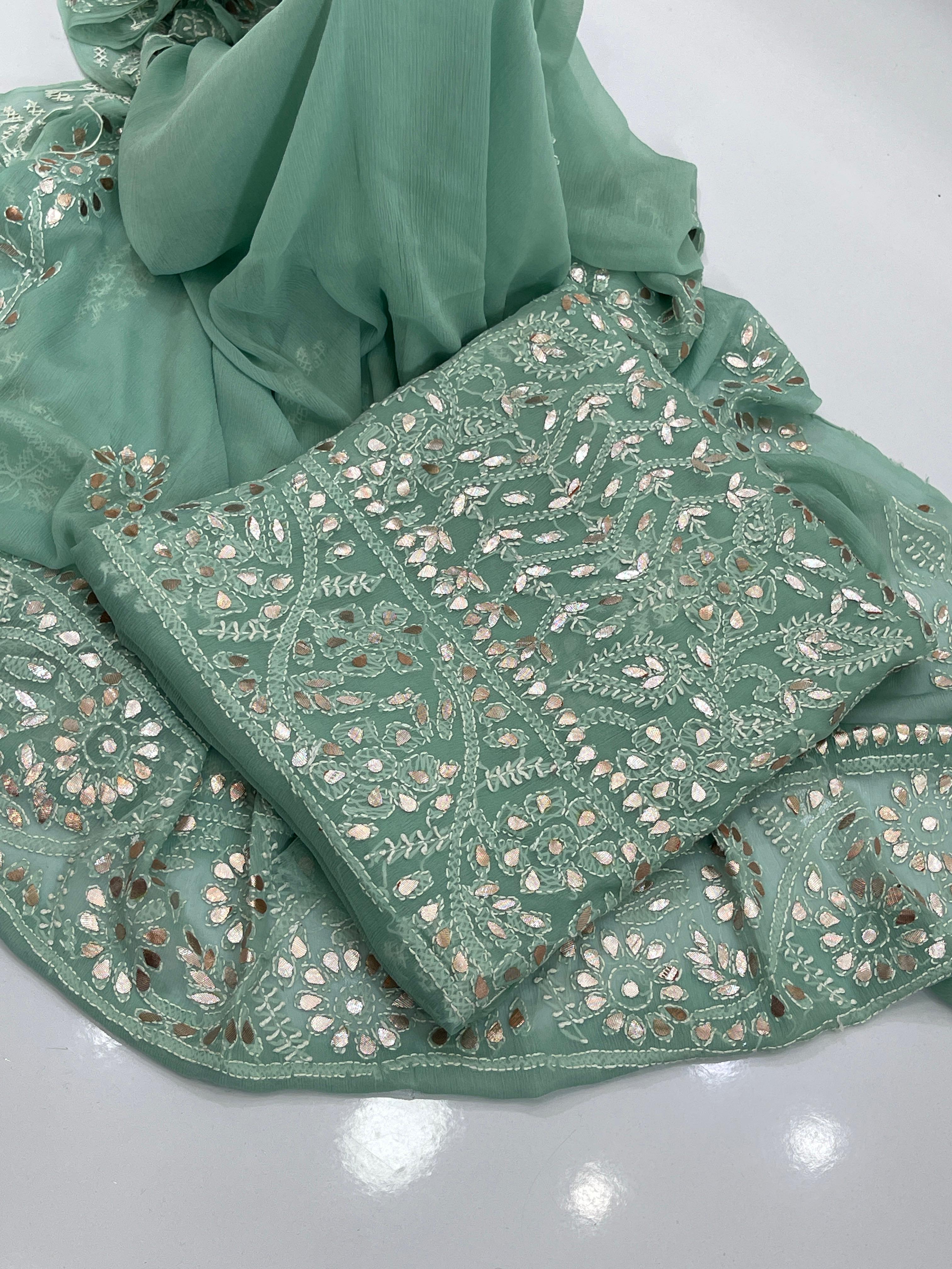 Hand made  Beautiful Press Gotta shadow Chicken jall Suits