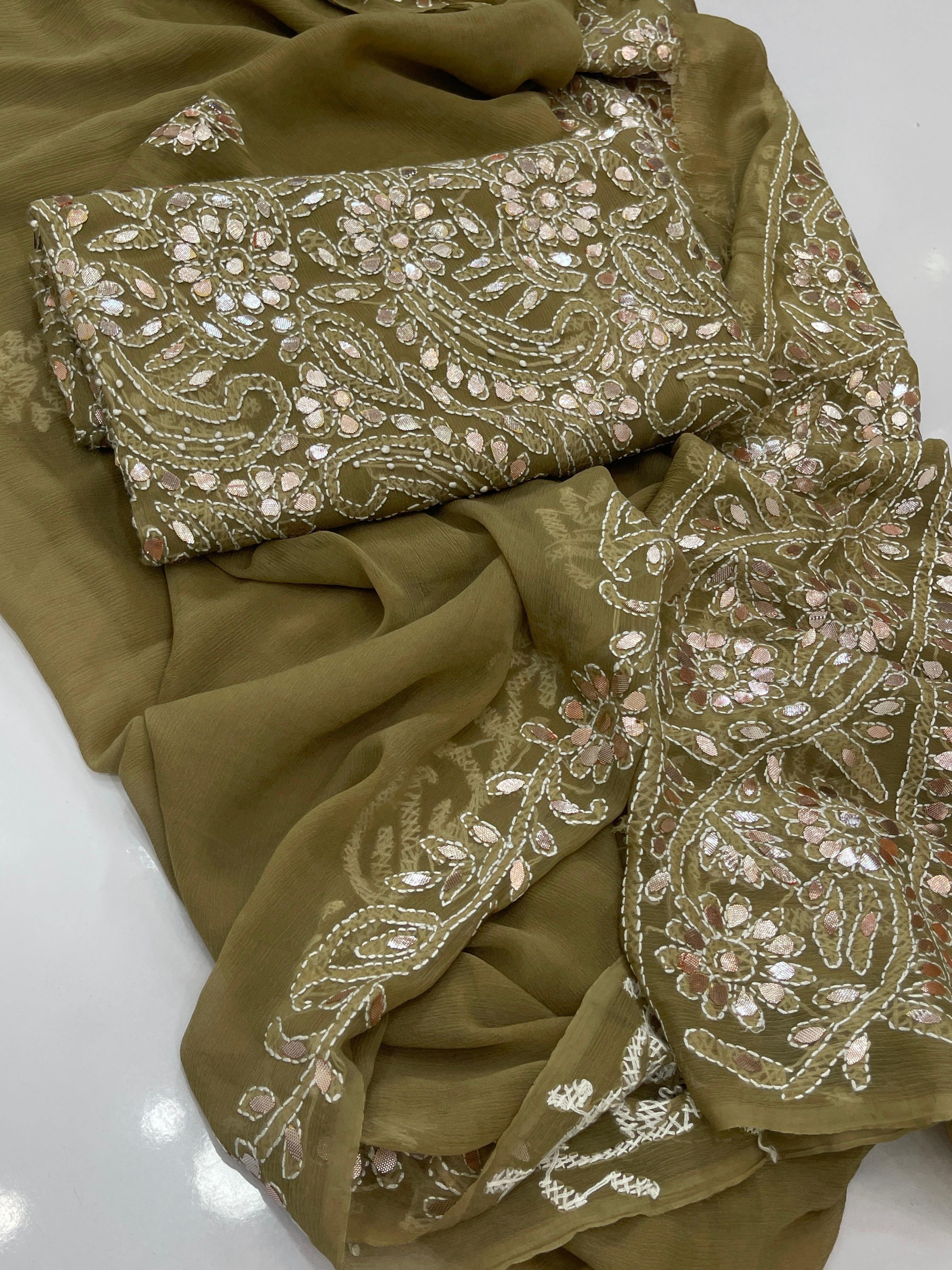 Hand made  Beautiful Press Gotta shadow Chicken jall Suits
