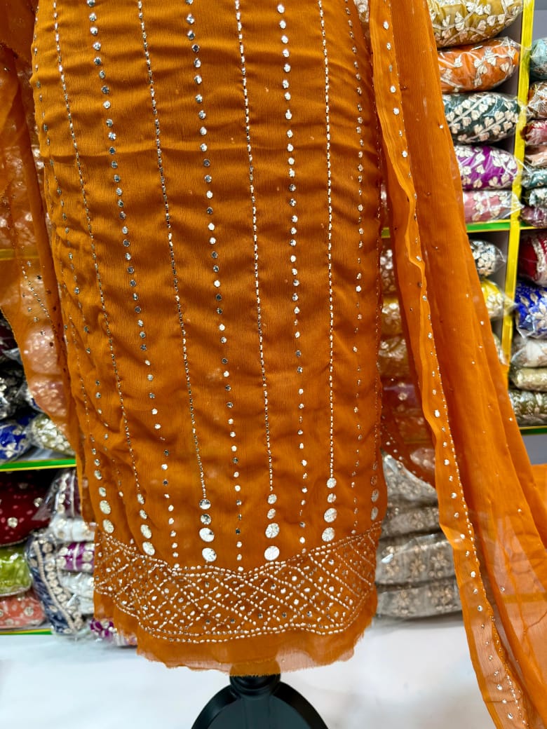 HAND MADE 🎊 Full Heavy Mukesh suits work