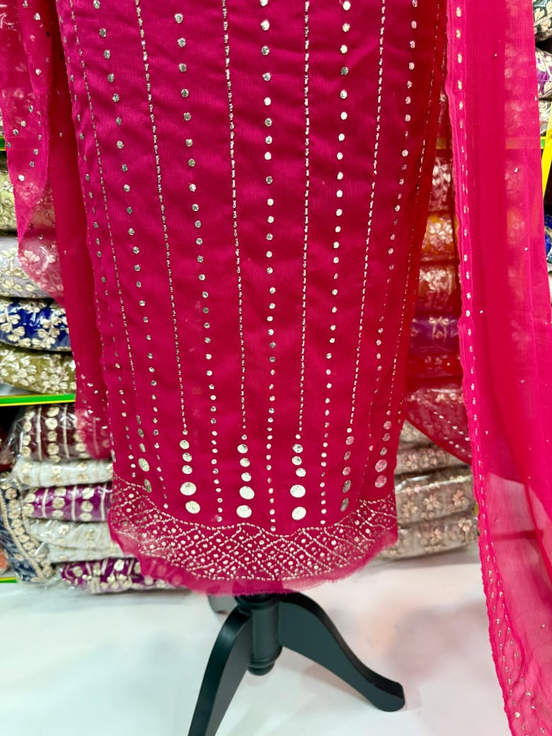 HAND MADE 🎊 Full Heavy Mukesh suits work