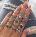 ShowCase 15 Pcs Rings set For Girls Wedding Anniversary Rings for Girls Imported High Quality Latest design 15 Pieces Rings Set for Girls and women – Fashion Jewelry