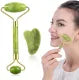 Scalp Massager and Jade Roller & Guasha Tool Natural Himalayan Stone for Face Neck Healing Skin Wrinkles & Serum Application.sager, Facial Roller for Skin, Eyes, Neck - Noiseless Design