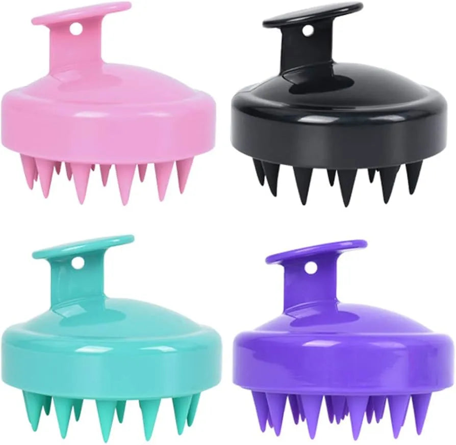 Scalp Massager and Jade Roller & Guasha Tool Natural Himalayan Stone for Face Neck Healing Skin Wrinkles & Serum Application.sager, Facial Roller for Skin, Eyes, Neck - Noiseless Design