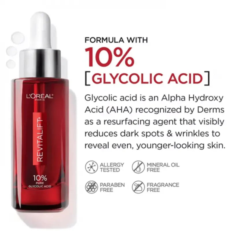 L'Oreal Paris Revitalift Derm Intensives 10 Percent Pure Glycolic Acid Serum - 30ml