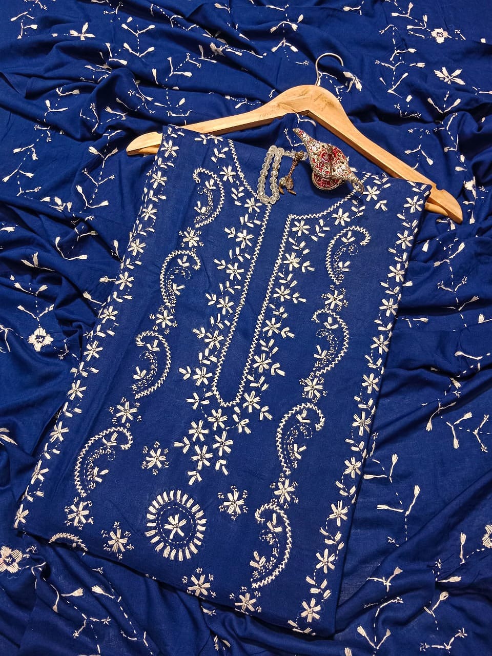 HandWork Chikankari With Jall Dupatta
