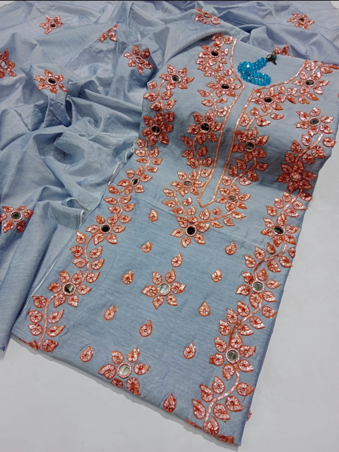Paper Cotton Gotta Mirror Work