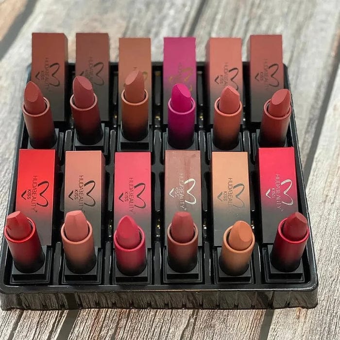 HUDA3EALITY 12 PCs Matte Lipstick Set – Bold. Beautiful. Long-Lasting