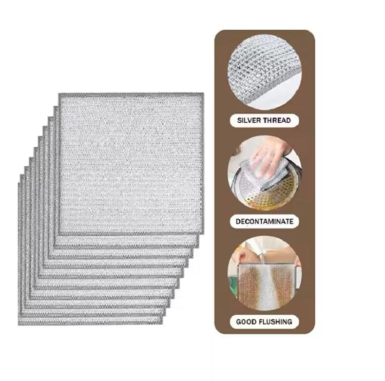 Kitchen Steel Mesh Wire Cleaning Cloth(10pc)