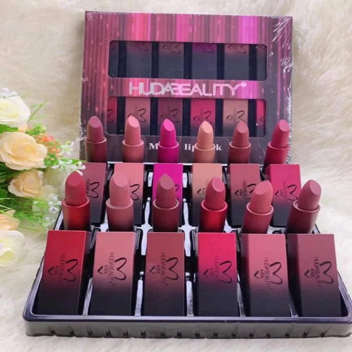 HUDA3EALITY 12 PCs Matte Lipstick Set – Bold. Beautiful. Long-Lasting