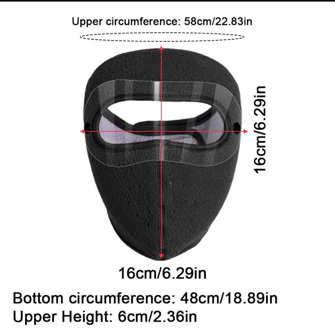 Windproof, Anti-Dust Full Face Mask + HD Anti-Fog Goggles