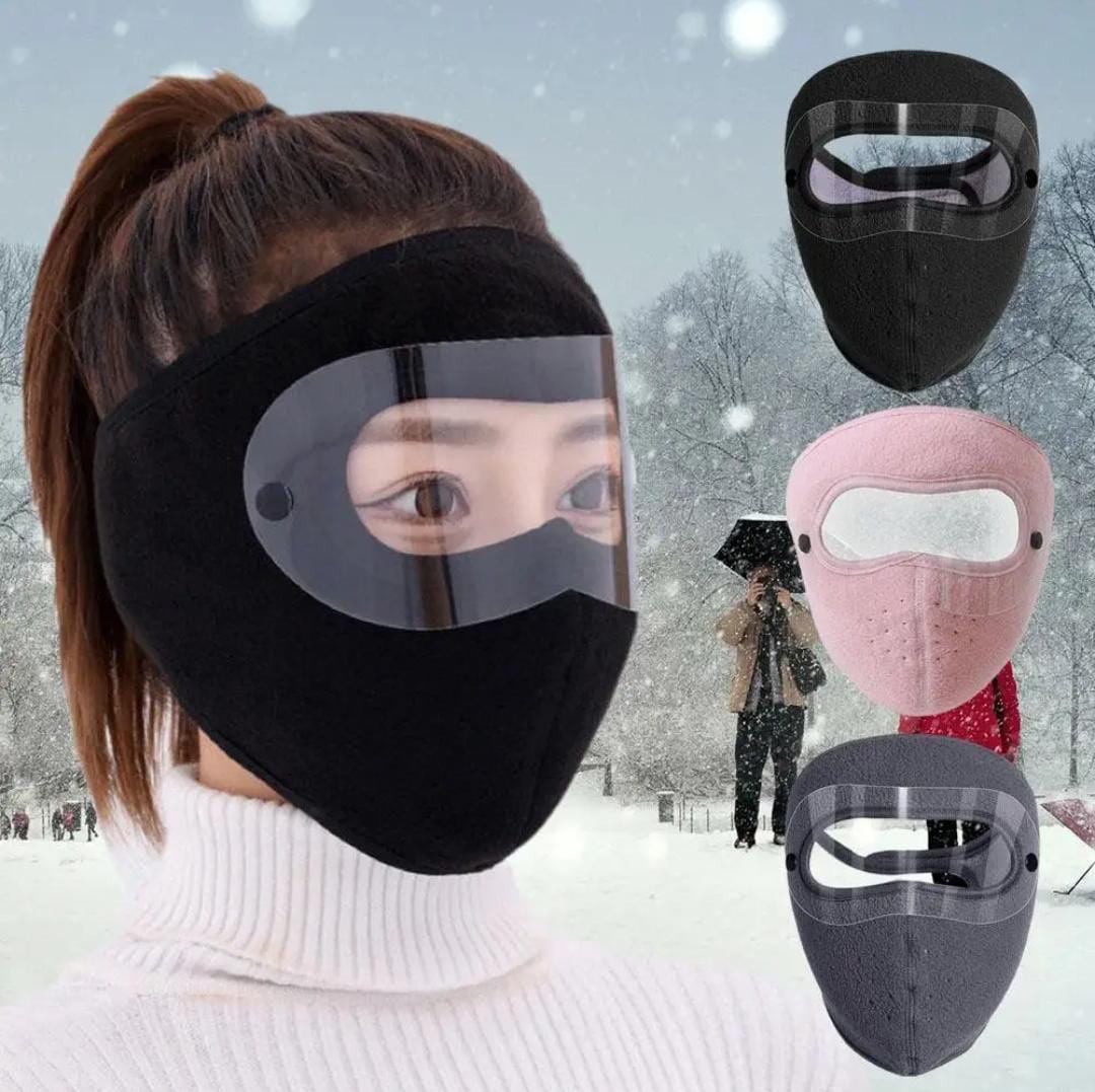 Windproof, Anti-Dust Full Face Mask + HD Anti-Fog Goggles